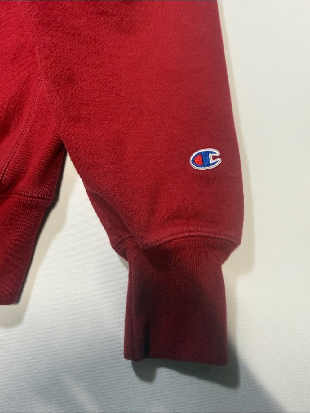 Champion Reverse Weave Small Red Crewneck Sweatshirt - Picture 8 of 9
